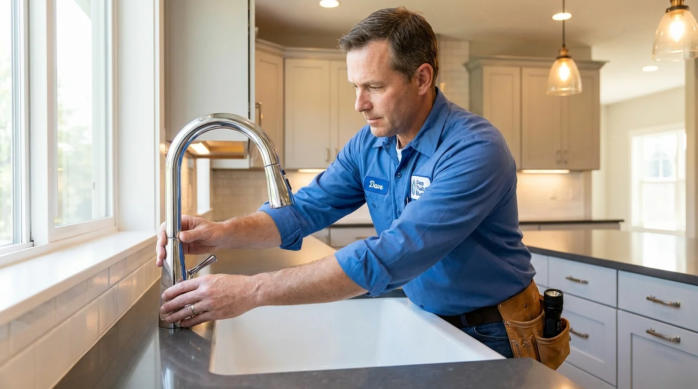 Kitchen faucet installation by Johns Plumbing LLC in Lake Isabella